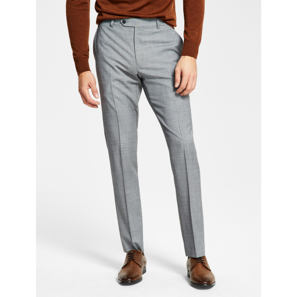 Tommy Hilfiger Men Modern Fit Wool Blend Suit Pants Light Gray Size 40X32